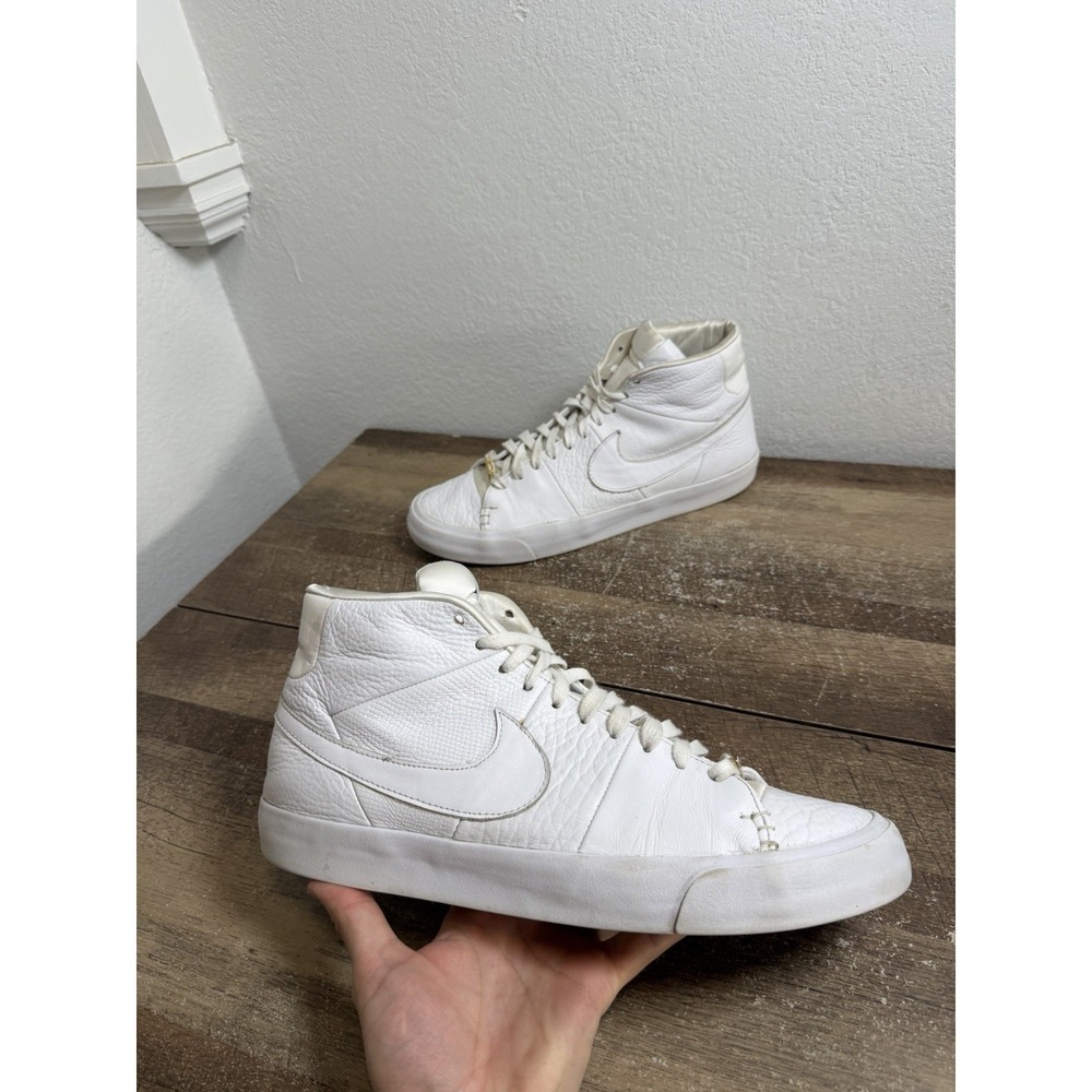 Nike Blazer Royal QS "White" Men's Sz‎ 13 White/White-White AR8830 100 Pre-Owned